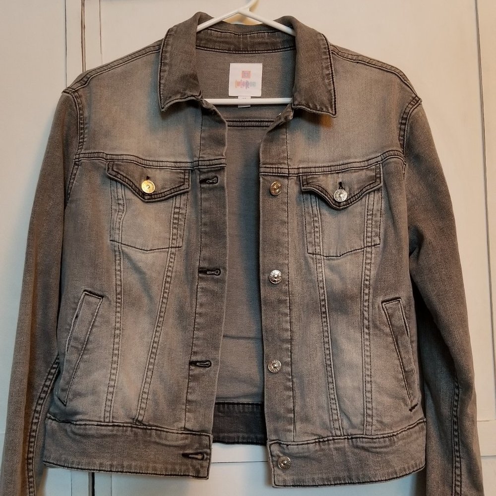Grey Distressed Jean Jacket